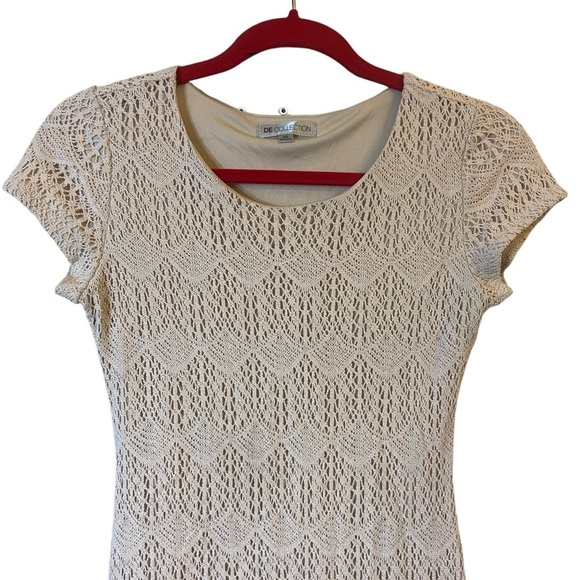 DE Collection Nude Short Sleeve Knit Dress - Picture 14 of 14